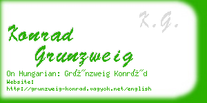 konrad grunzweig business card